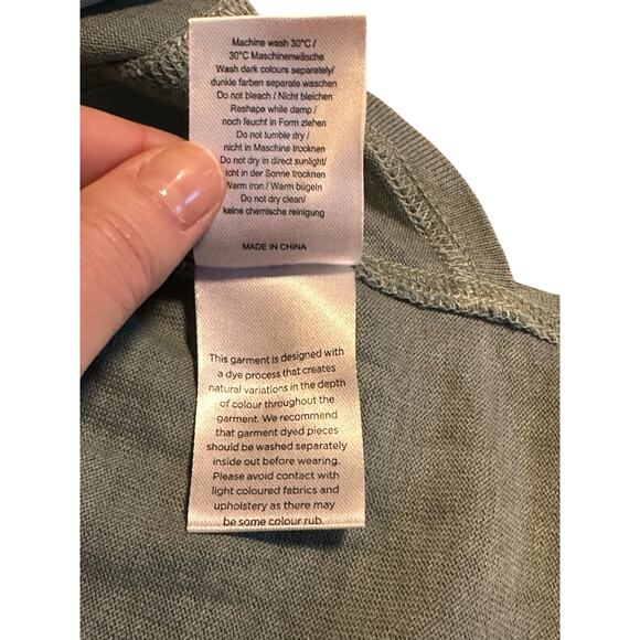 Poetry Hemp & Cotton Longline Tunic Top – Sage Green Size US 6 Coastal Lagenlook - Picture 4 of 7